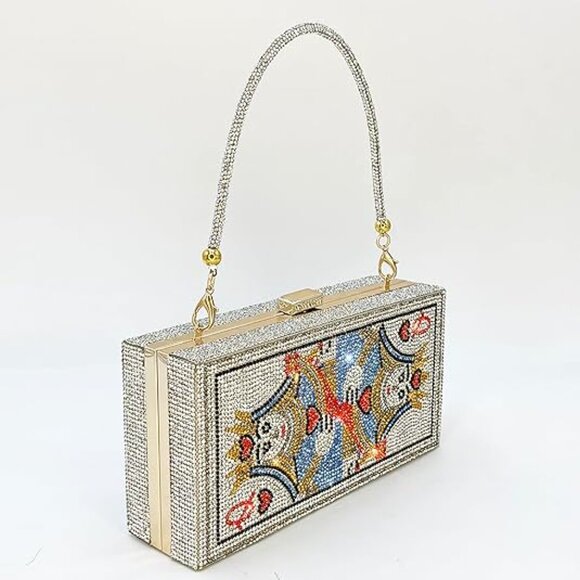 Neiman Marcus Minaudière Queen of Hearts Purse - Picture 3 of 6